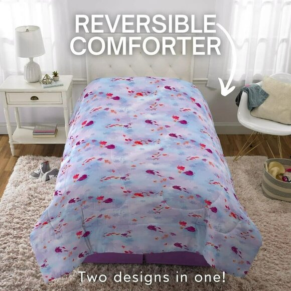 Disney Frozen 2 Microfiber Twin Reversible Kids Comforter 86" x 64" - Picture 2 of 8